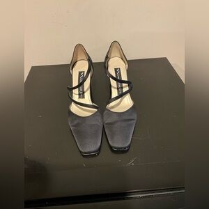 Nina Comfort Women's Black Strappy Heels Size 8 1/2